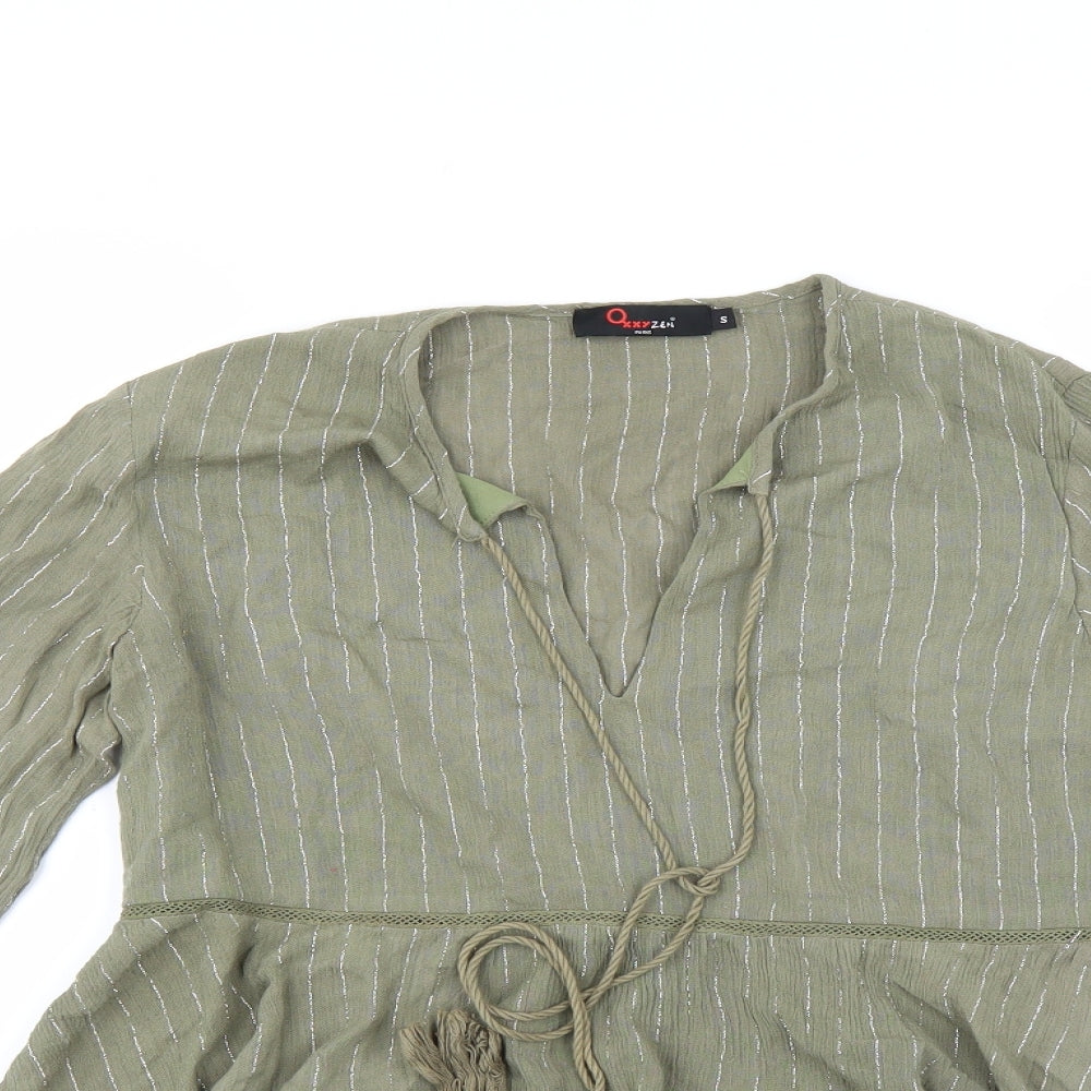 Oxxyzen Womens Green   Basic Blouse Size S