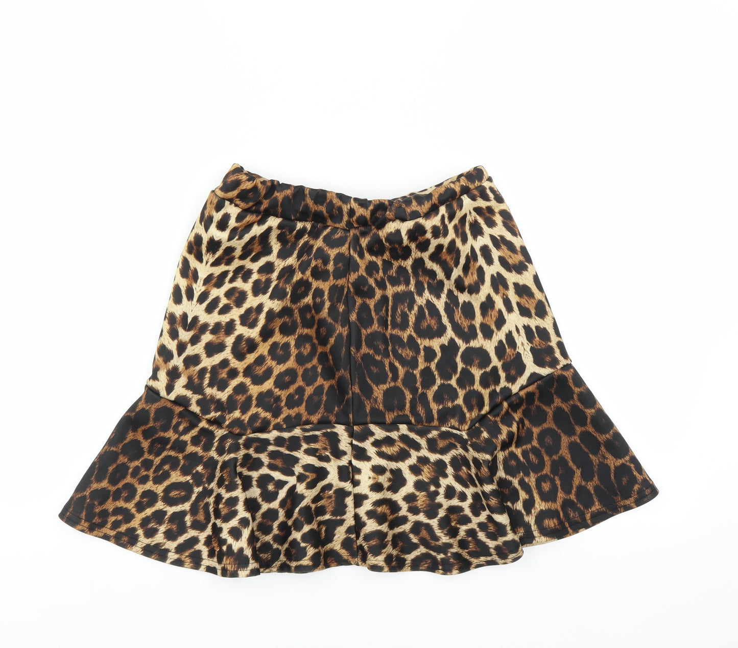 Nasty Gal Womens Brown Animal Print  Mini Skirt Size 8