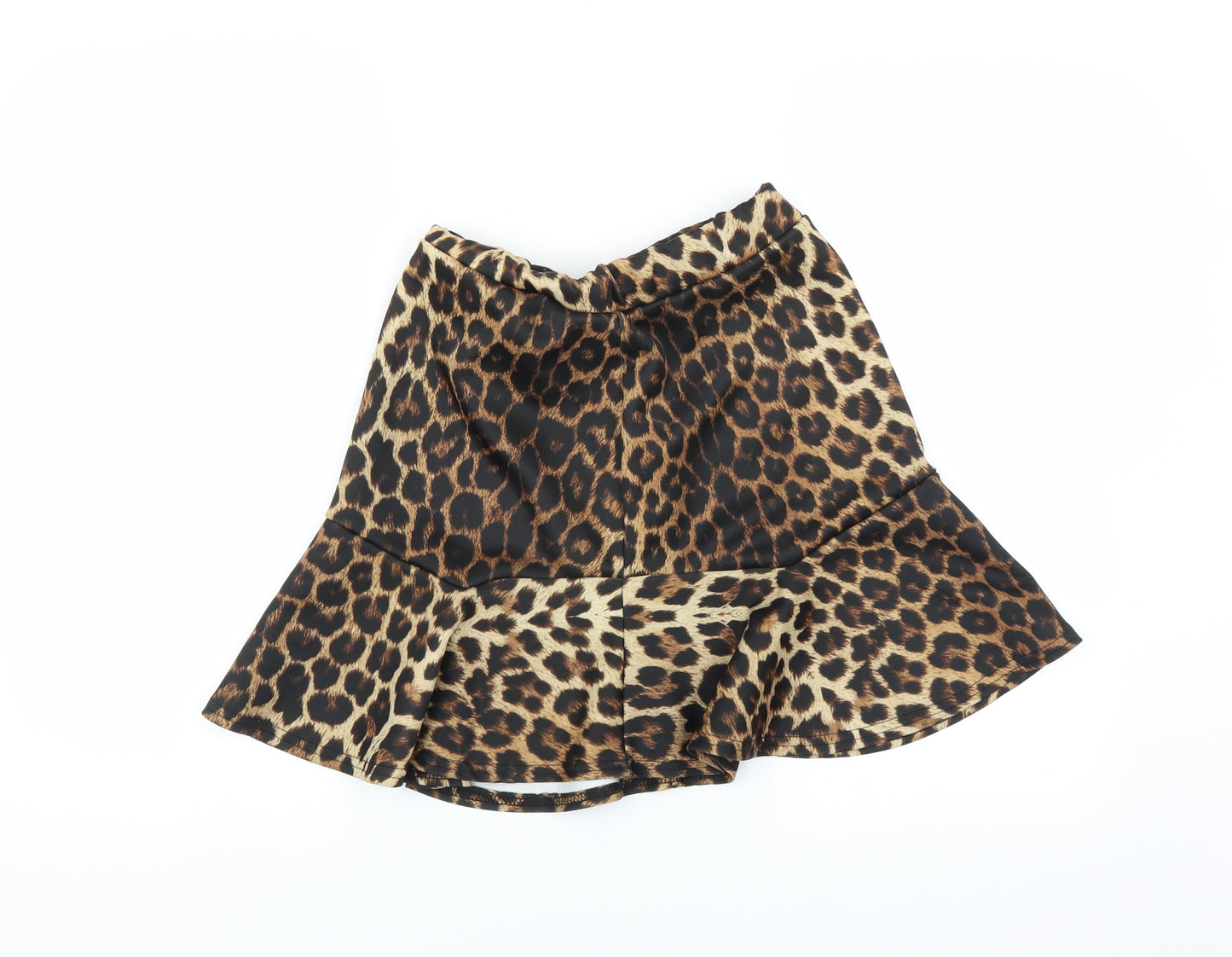 Nasty Gal Womens Brown Animal Print  Mini Skirt Size 8