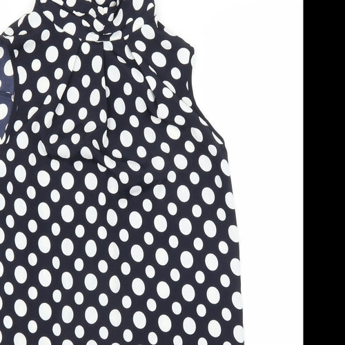 NEXT Womens Blue Polka Dot  Basic Blouse Size 12