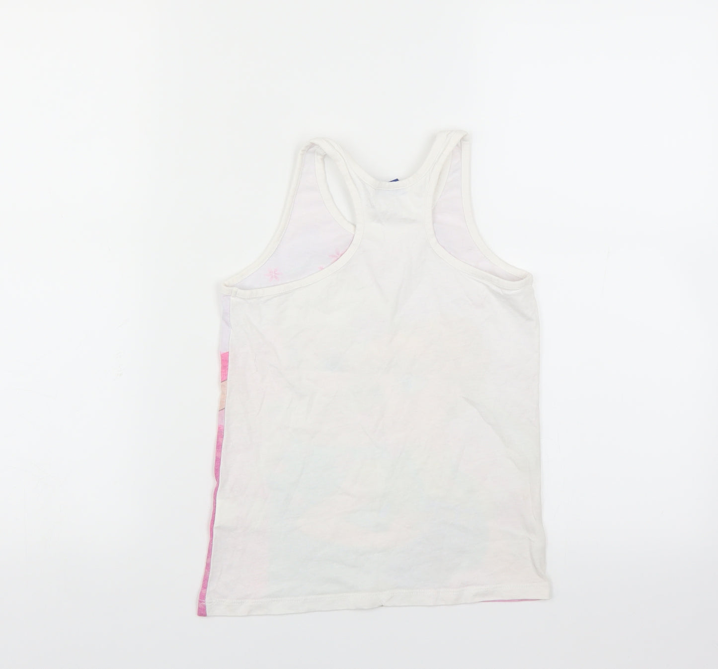 Disney Girls White   Basic Tank Size 10 Years  - frozen