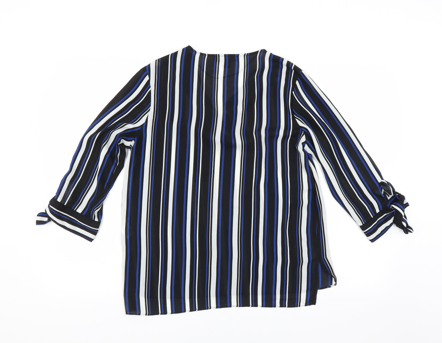 Primark Womens Black Striped  Basic Blouse Size 12