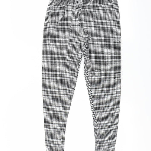 Nutmeg Womens Black Houndstooth  Trousers  Size 14 L26 in - legging
