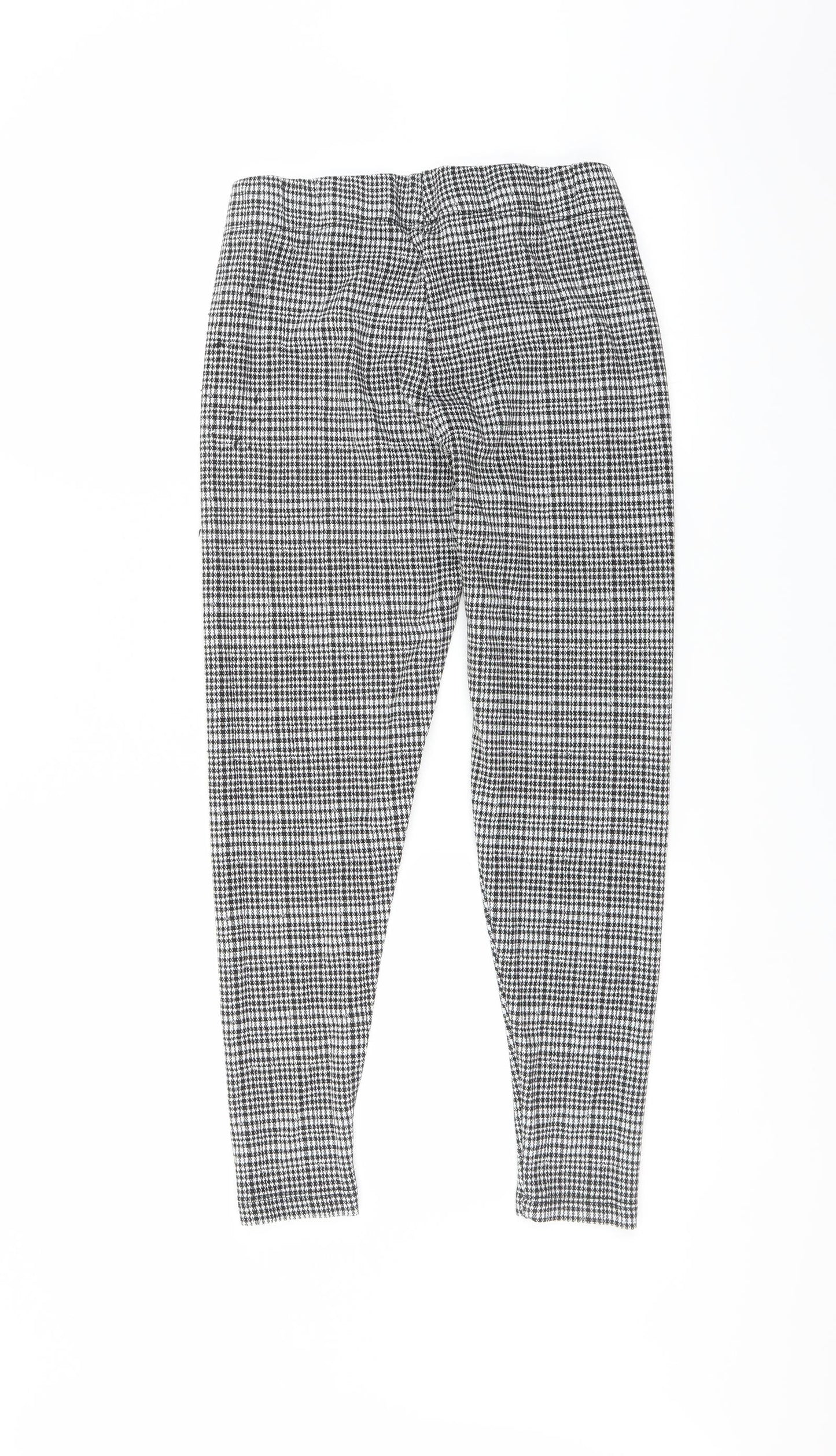 Nutmeg Womens Black Houndstooth  Trousers  Size 14 L26 in - legging