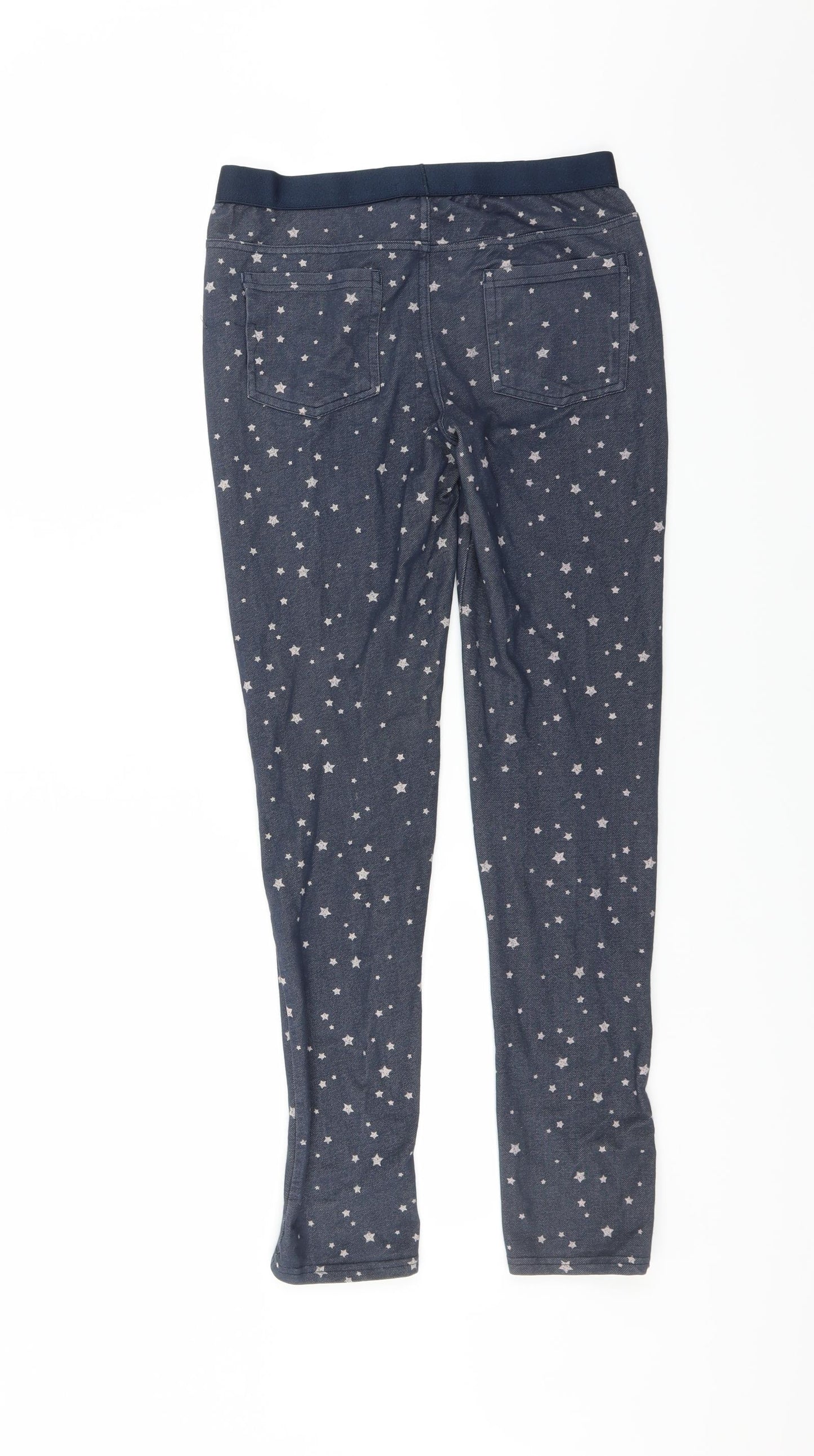 River Island Girls Blue   Carrot Trousers Size 12 Years - leggings star pattern