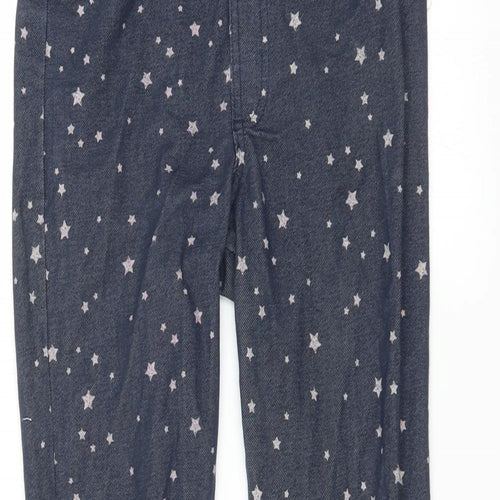 River Island Girls Blue   Carrot Trousers Size 12 Years - leggings star pattern
