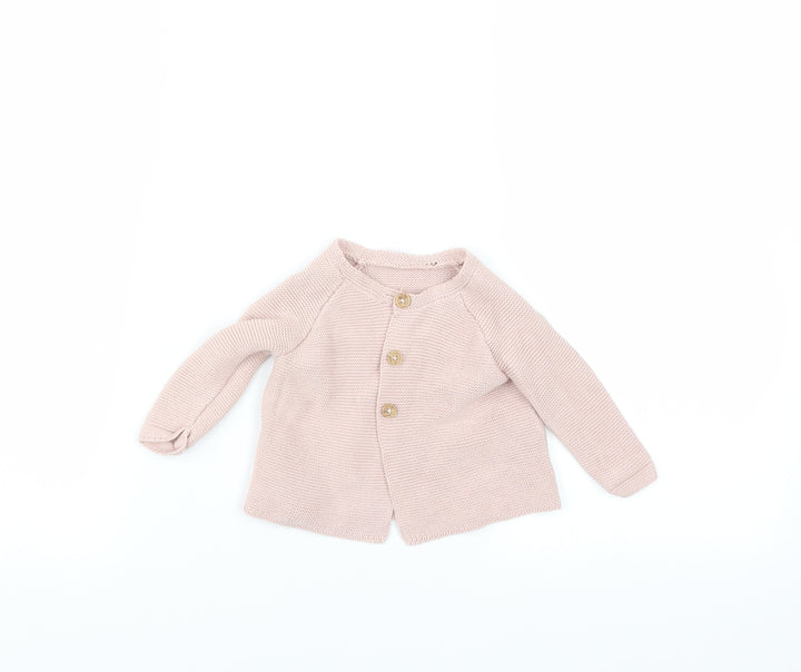 George Girls Pink Cardigan Jumper Size 0-3 Months