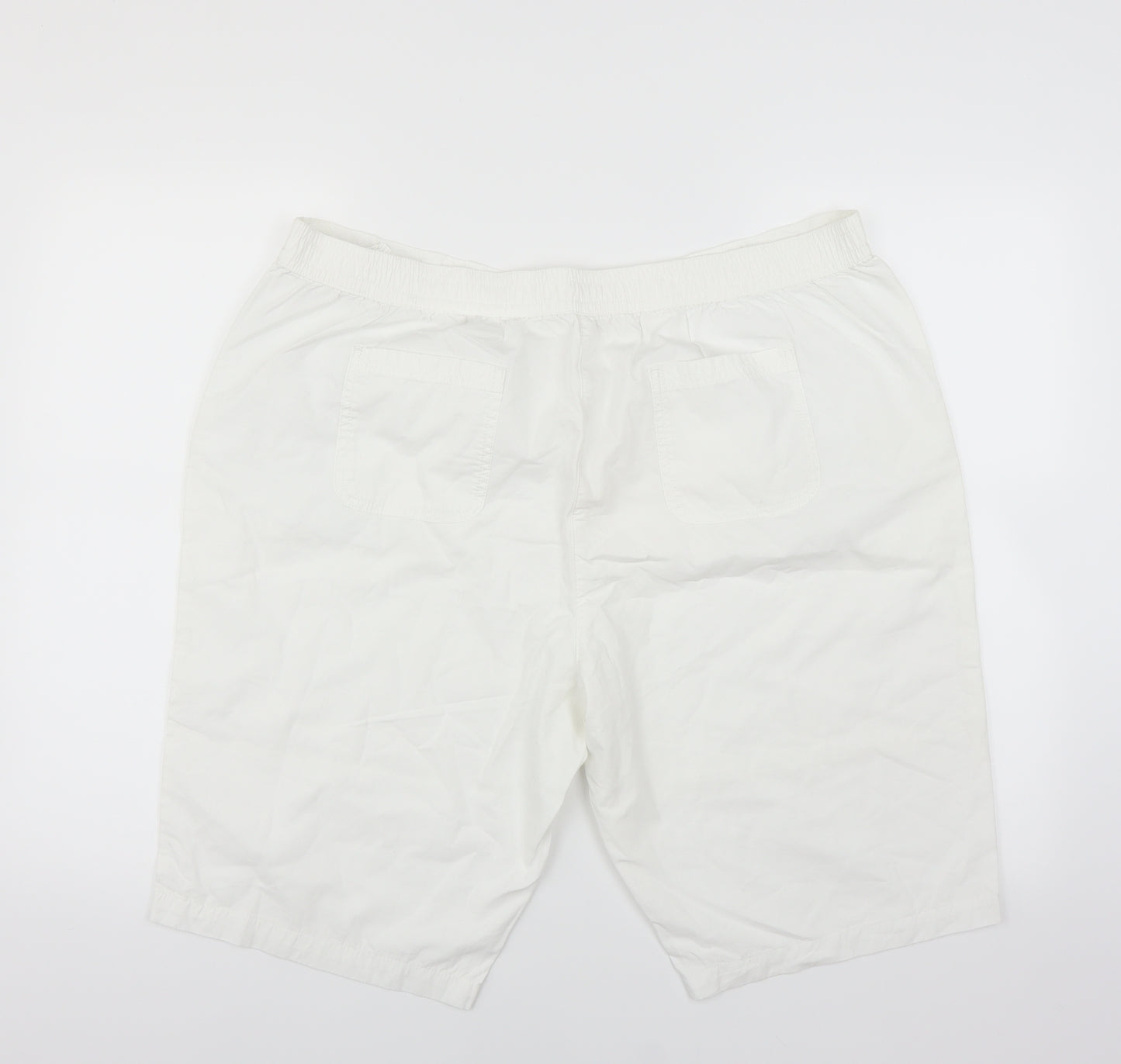 Marks and Spencer Womens White   Chino Shorts Size 20