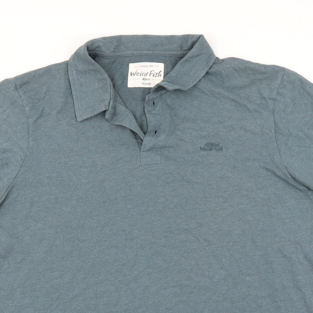 Weird Fish Mens Green    Polo Size 2XL
