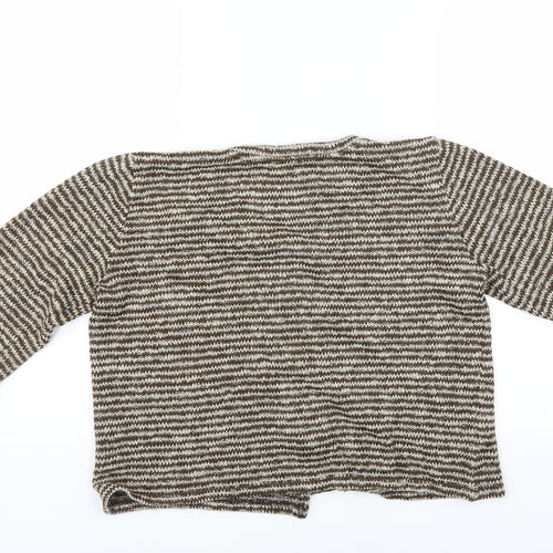 Marks and Spencer Womens Brown Striped  Pullover Jumper Size XL