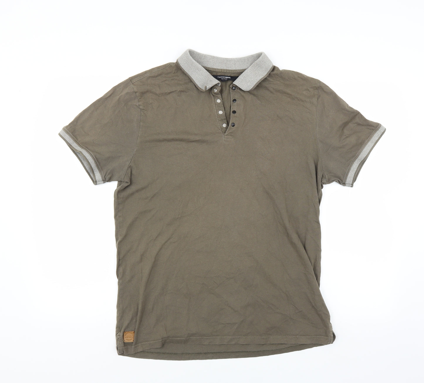 Twisted Soul Mens Green    Polo Size XL