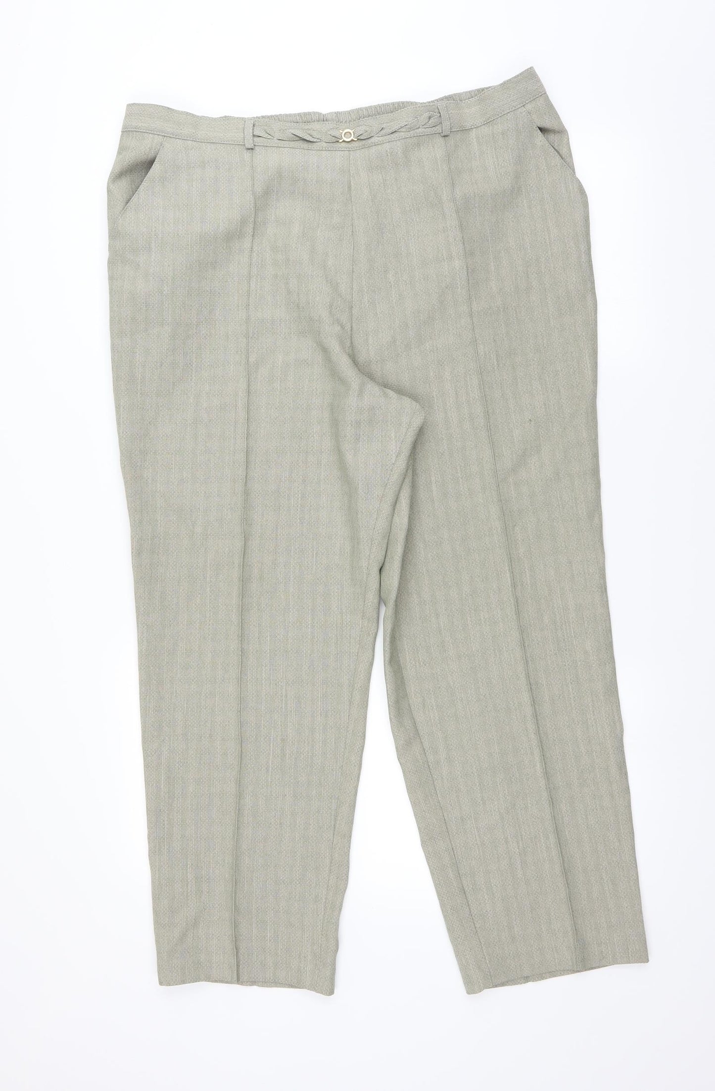 Marks and Spencer Womens Green   Trousers  Size 18 L26 in