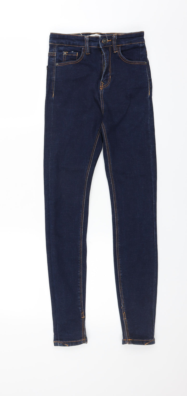 Stradivarius Womens Blue Denim Skinny Jeans Size 4 L27 in - super high waist