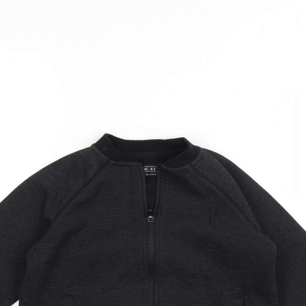 NEXT Boys Black   Full Zip Jumper Size 8 Years