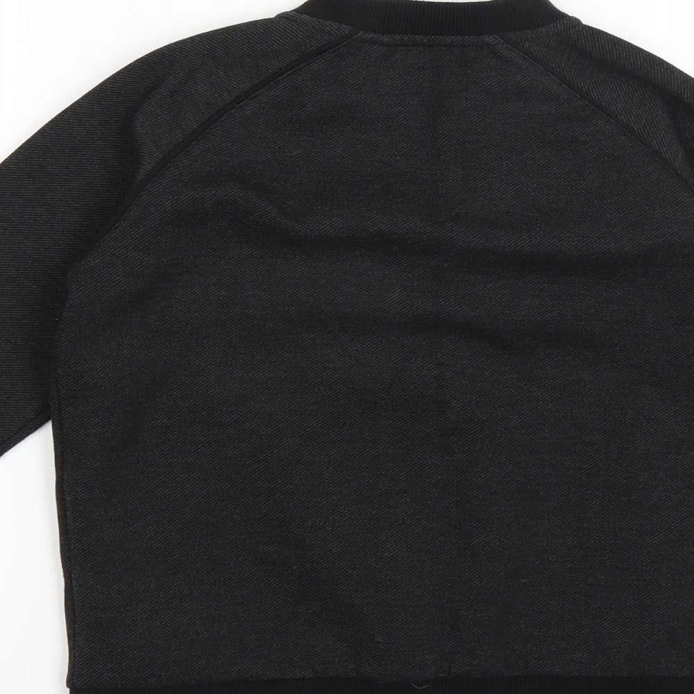 NEXT Boys Black   Full Zip Jumper Size 8 Years