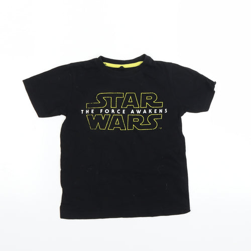 Star Wars Boys Black   Basic T-Shirt Size 4-5 Years  - STAR WARS