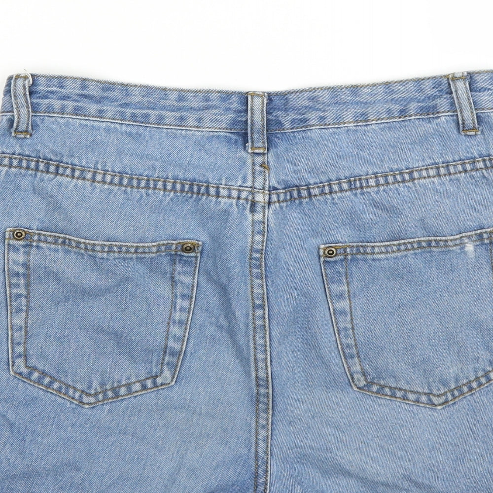 Nasty Gal Womens Blue  Denim Hot Pants Shorts Size 10