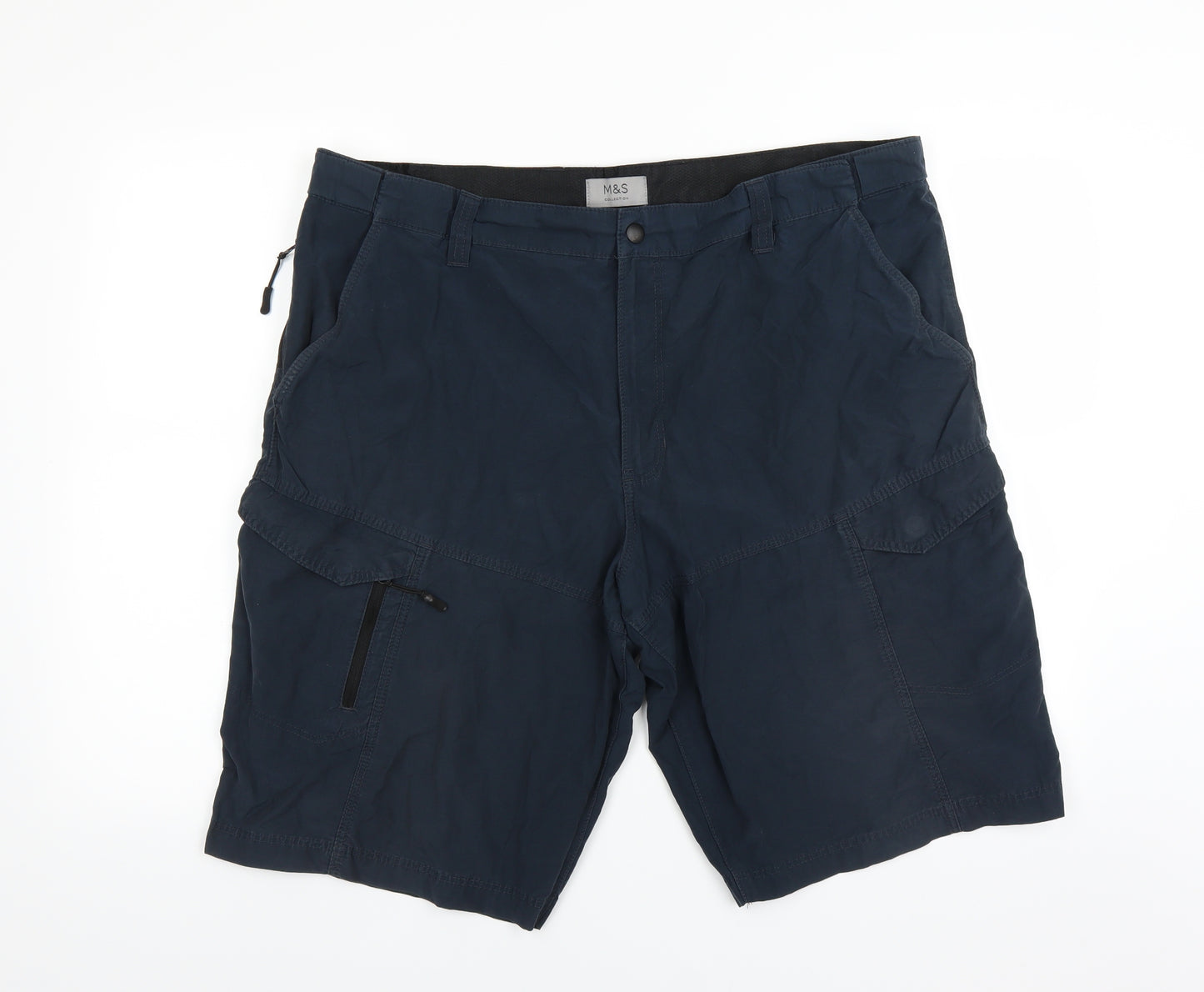 Marks and Spencer Mens Blue   Cargo Shorts Size 40 in