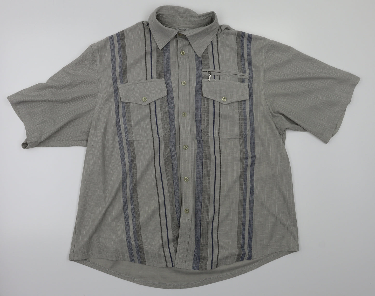 Mundo Mix Mens Grey Houndstooth   T-Shirt Size XL