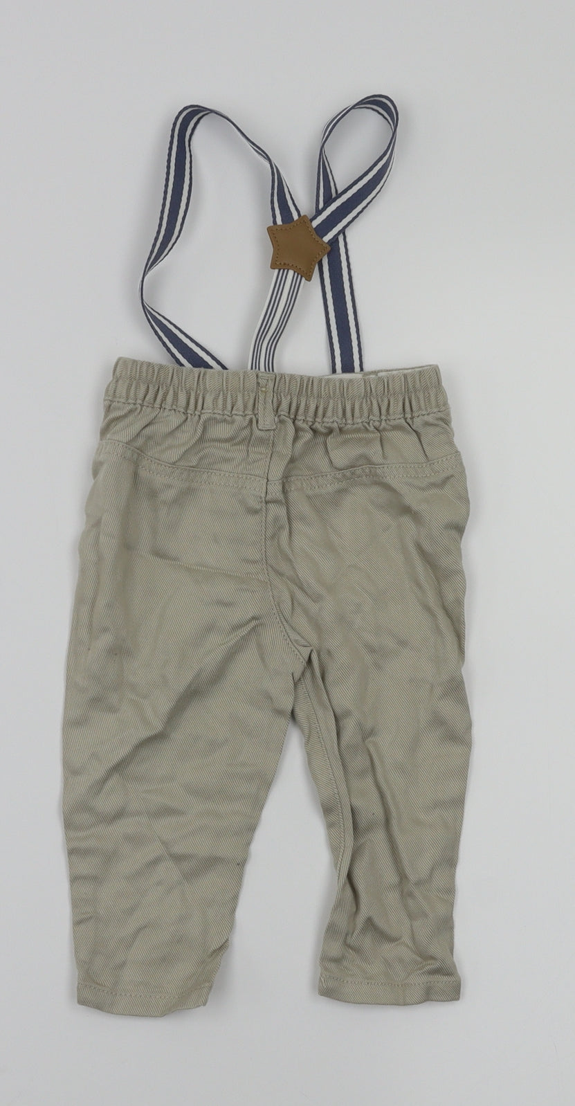 numteg Boys Beige   Cargo Trousers Size 6-9 Months