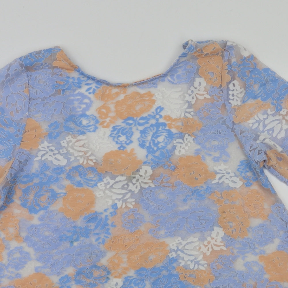 River Island Womens Multicoloured Floral  Basic T-Shirt Size 10