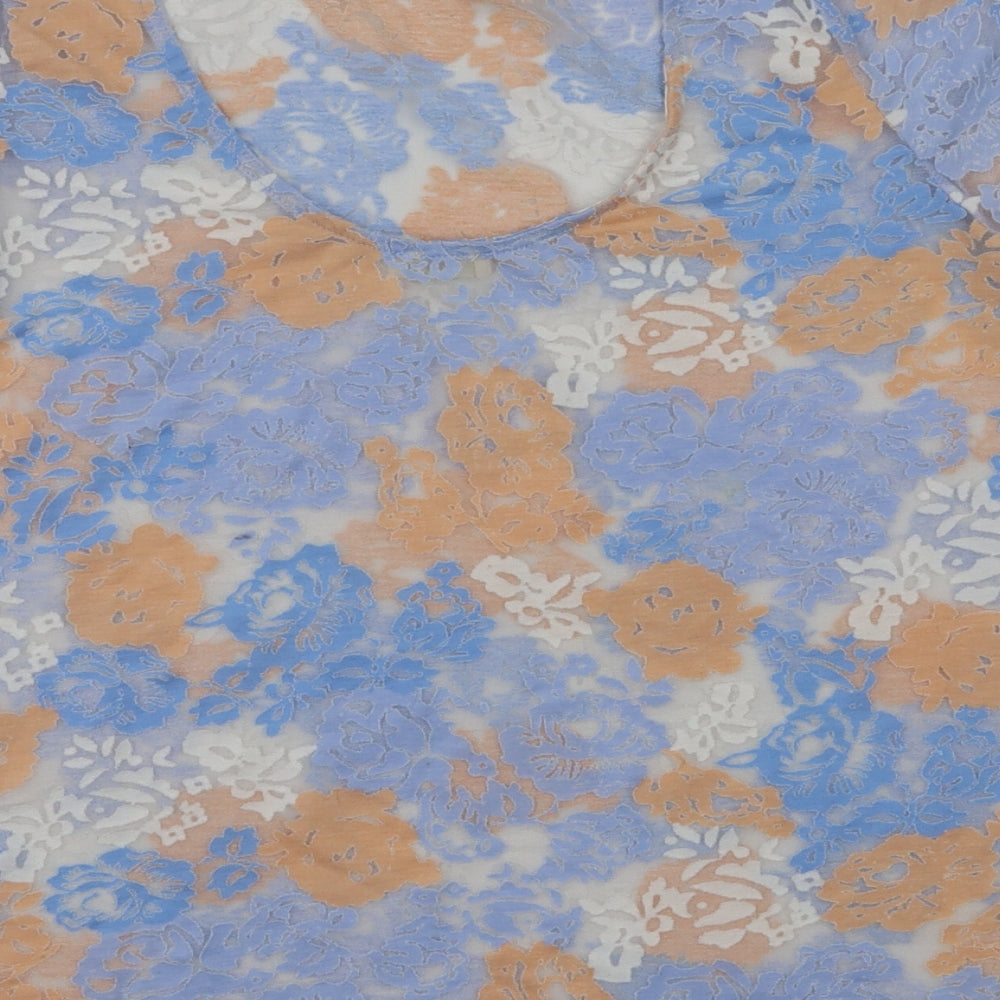 River Island Womens Multicoloured Floral  Basic T-Shirt Size 10