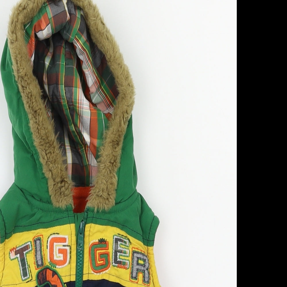 George  Blue Animal Print  Gilet Jacket Size 12-18 Months