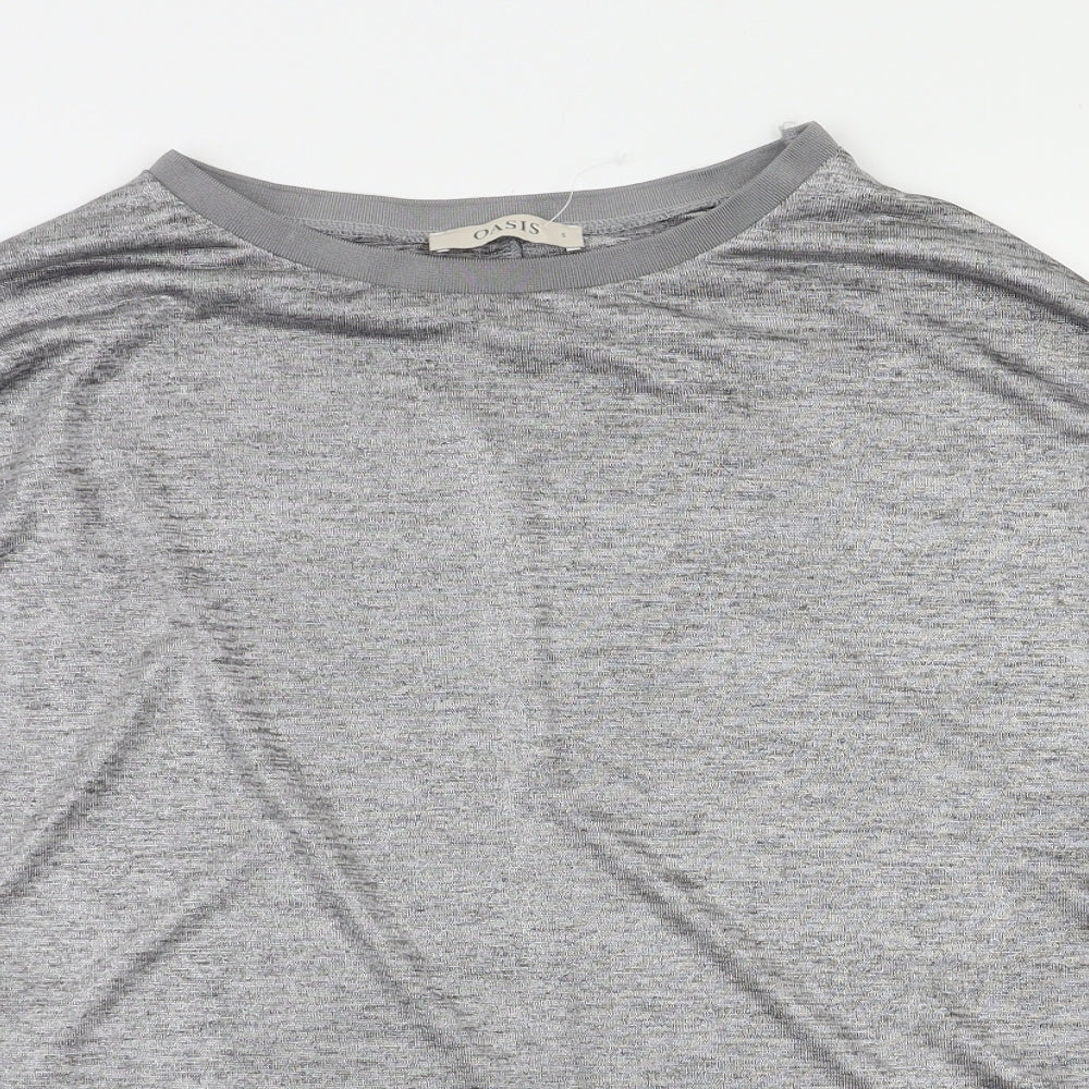 Oasis Womens Silver   Basic T-Shirt Size S