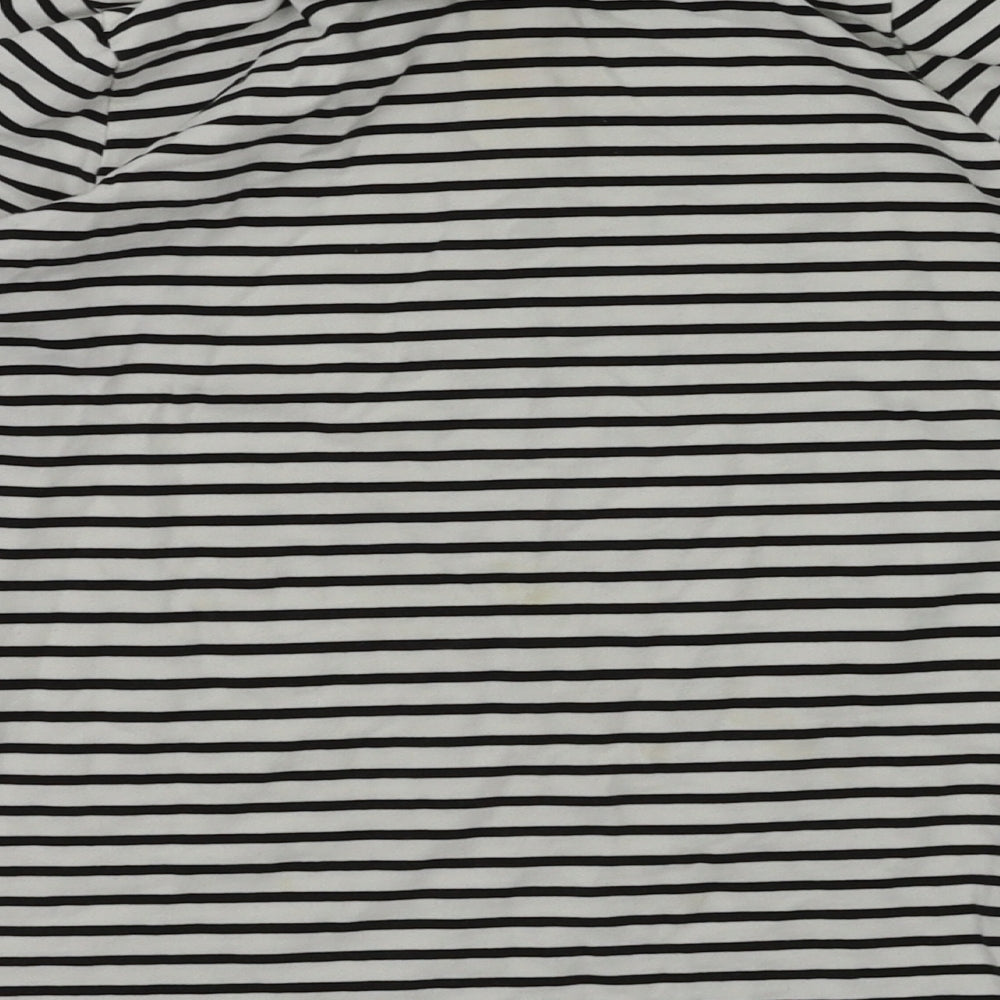 Primark Girls White Striped  Basic T-Shirt Size 9-10 Years