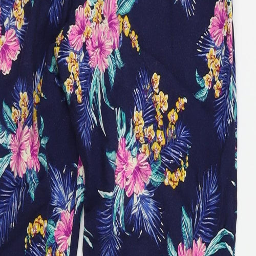 Primark Girls Blue Floral  Chino Trousers Size 10-11 Years
