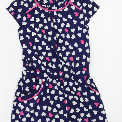 m&s Girls Blue   Bodysuit One-Piece Size 6-7 Years