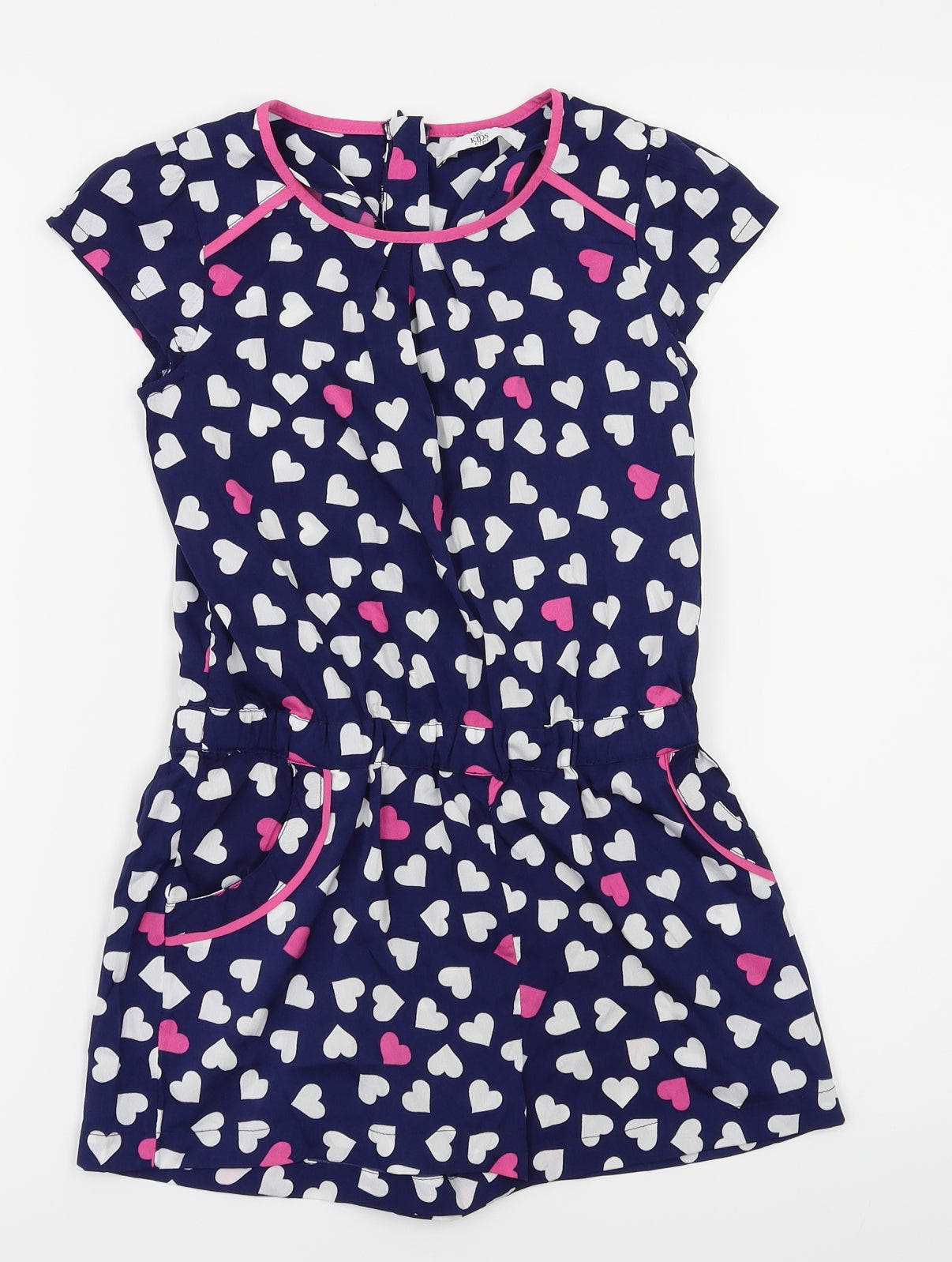 m&s Girls Blue   Bodysuit One-Piece Size 6-7 Years