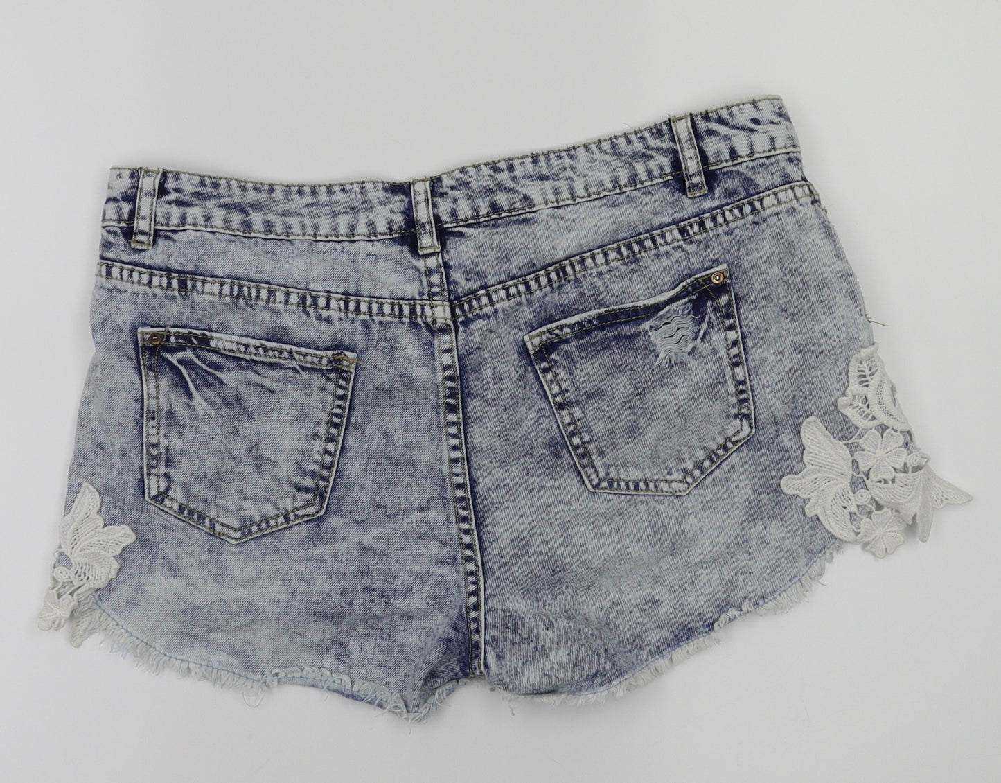 hot pants Womens Grey Floral  Hot Pants Shorts Size 14