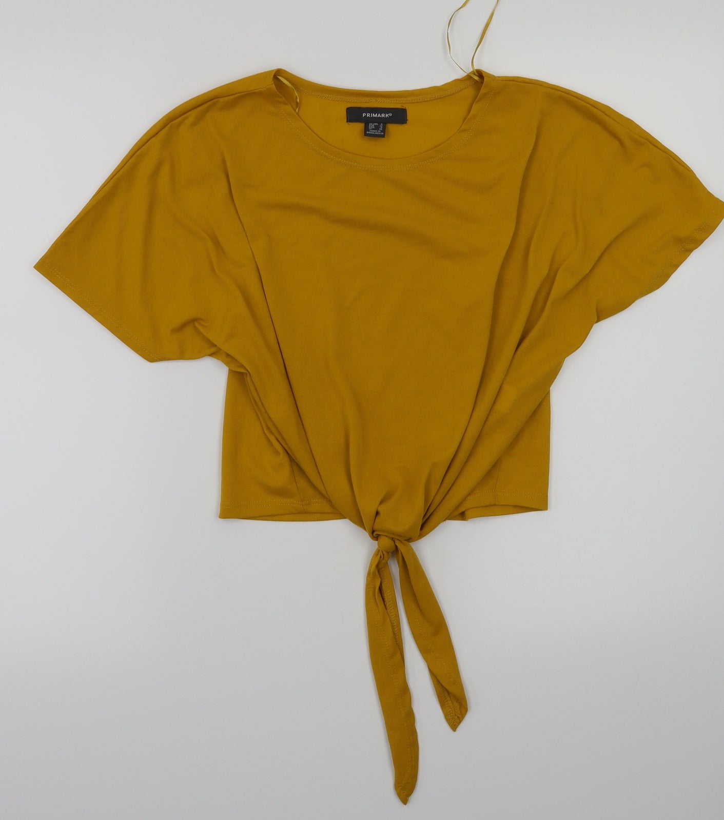 Primark Womens Yellow   Basic T-Shirt Size 4