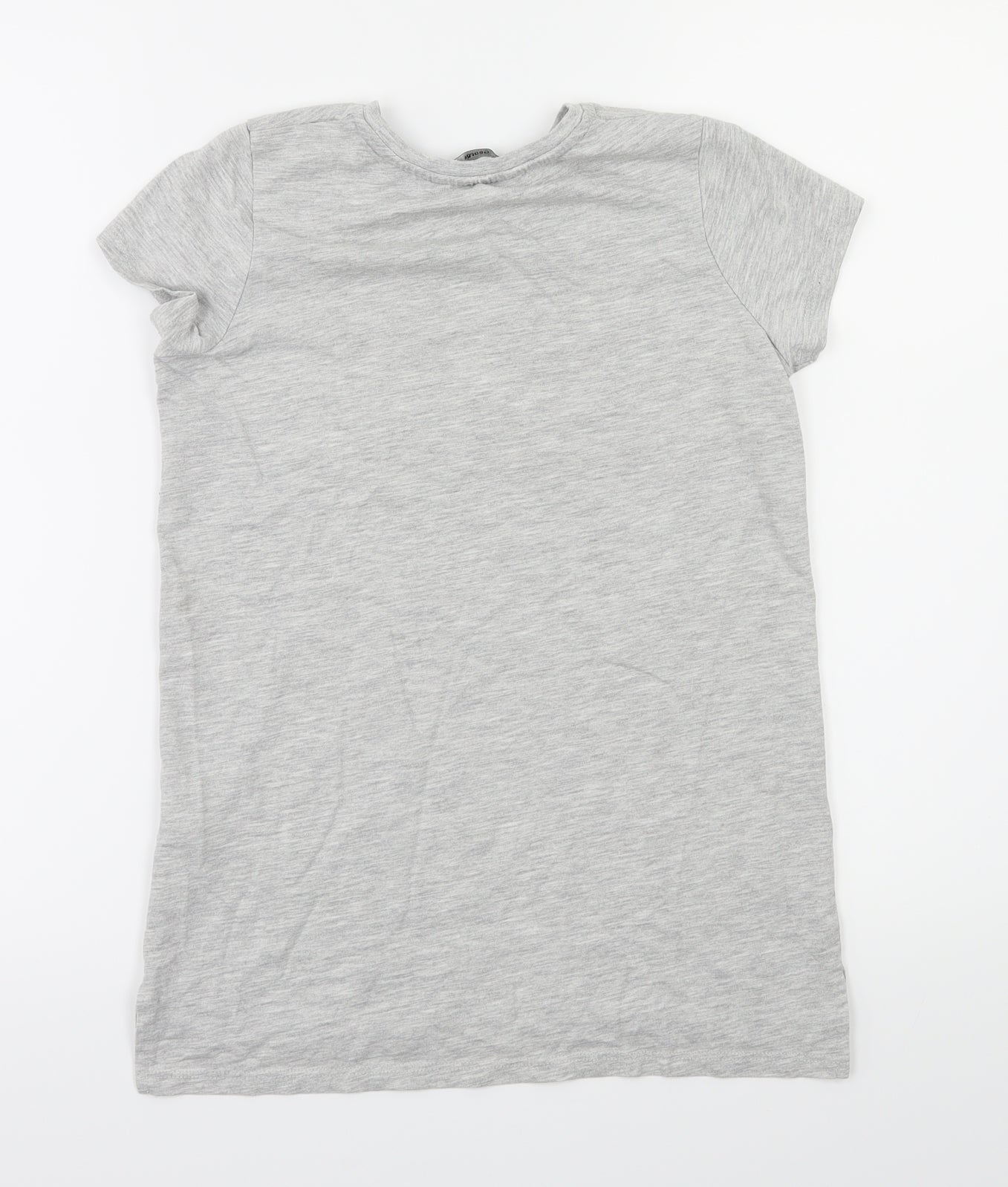 George Girls Grey Houndstooth  Basic T-Shirt Size 9-10 Years