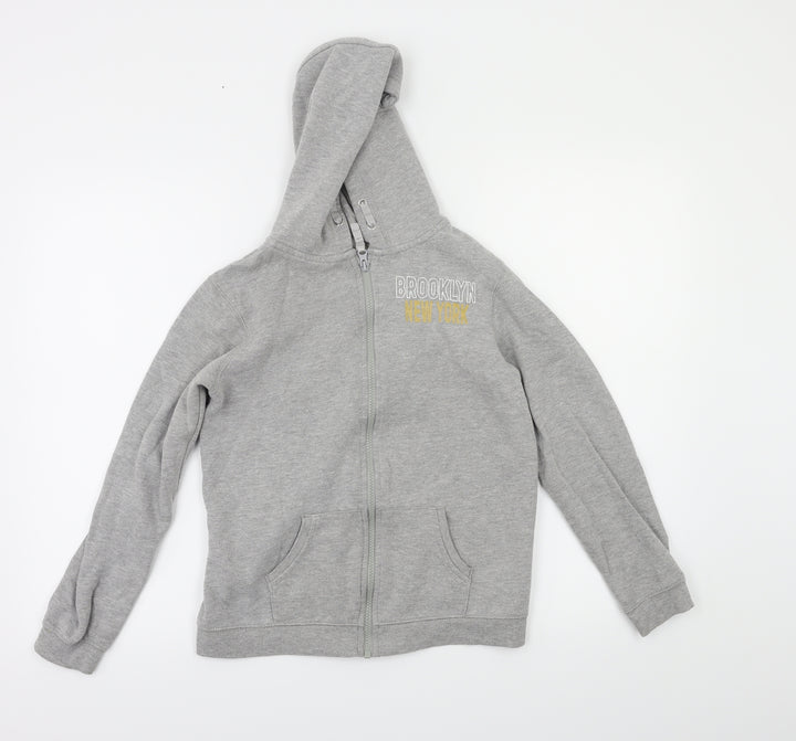 Brooklyn Boys Grey Full Zip Hoodie Size 12-13 Years