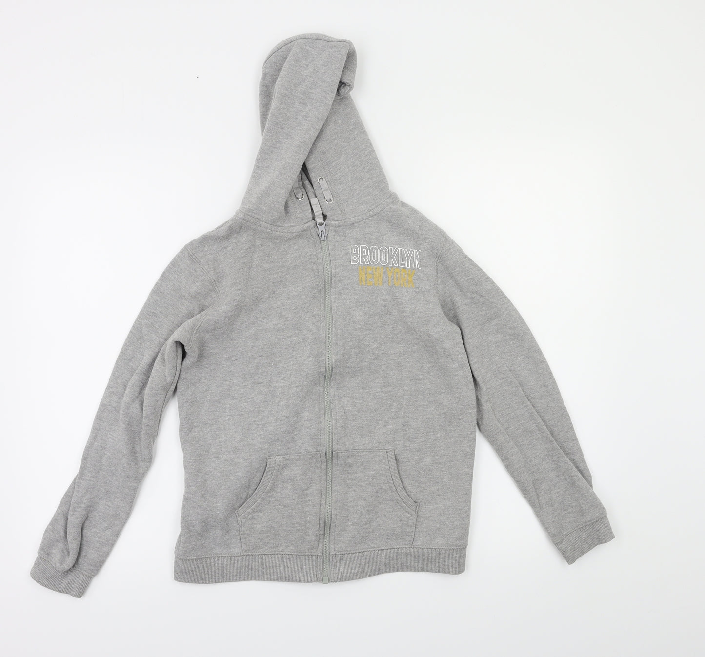 Brooklyn Boys Grey   Full Zip Hoodie Size 12-13 Years