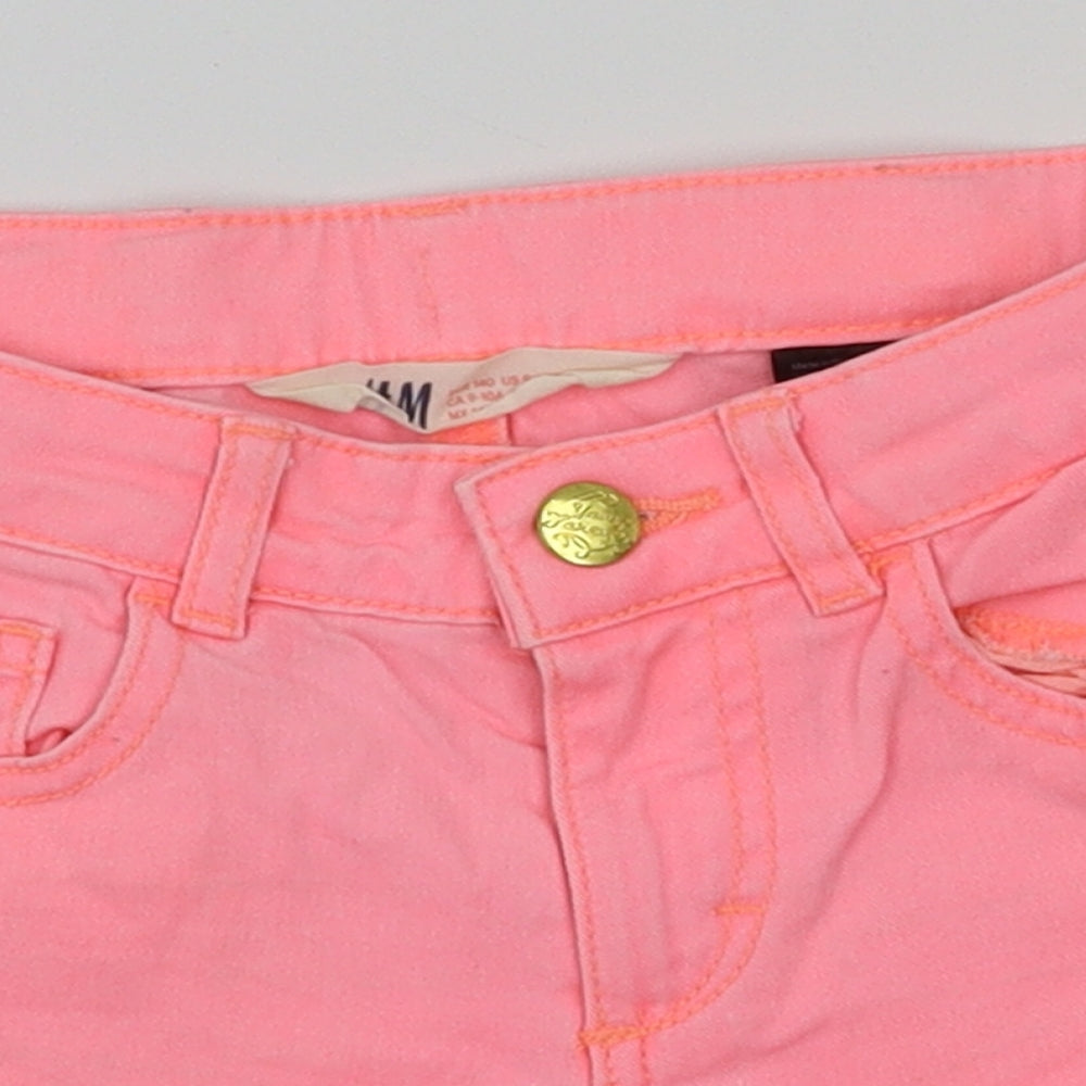 H&M Girls Pink   Hot Pants Shorts Size 10 Years