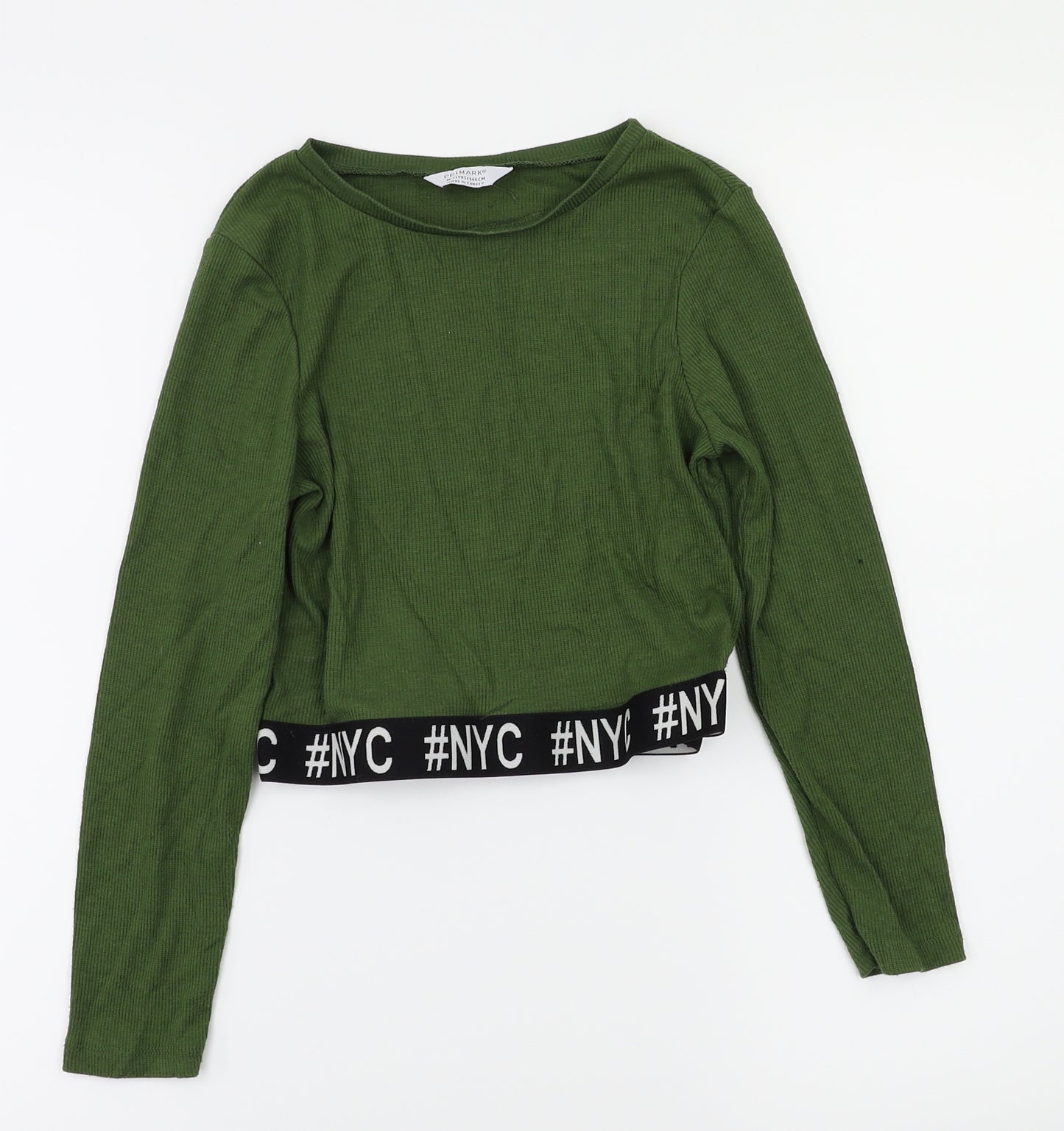 Primark Girls Green   Basic T-Shirt Size 11-12 Years