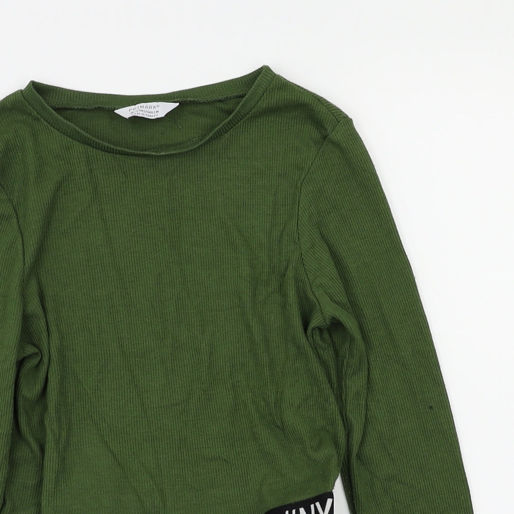 Primark Girls Green   Basic T-Shirt Size 11-12 Years