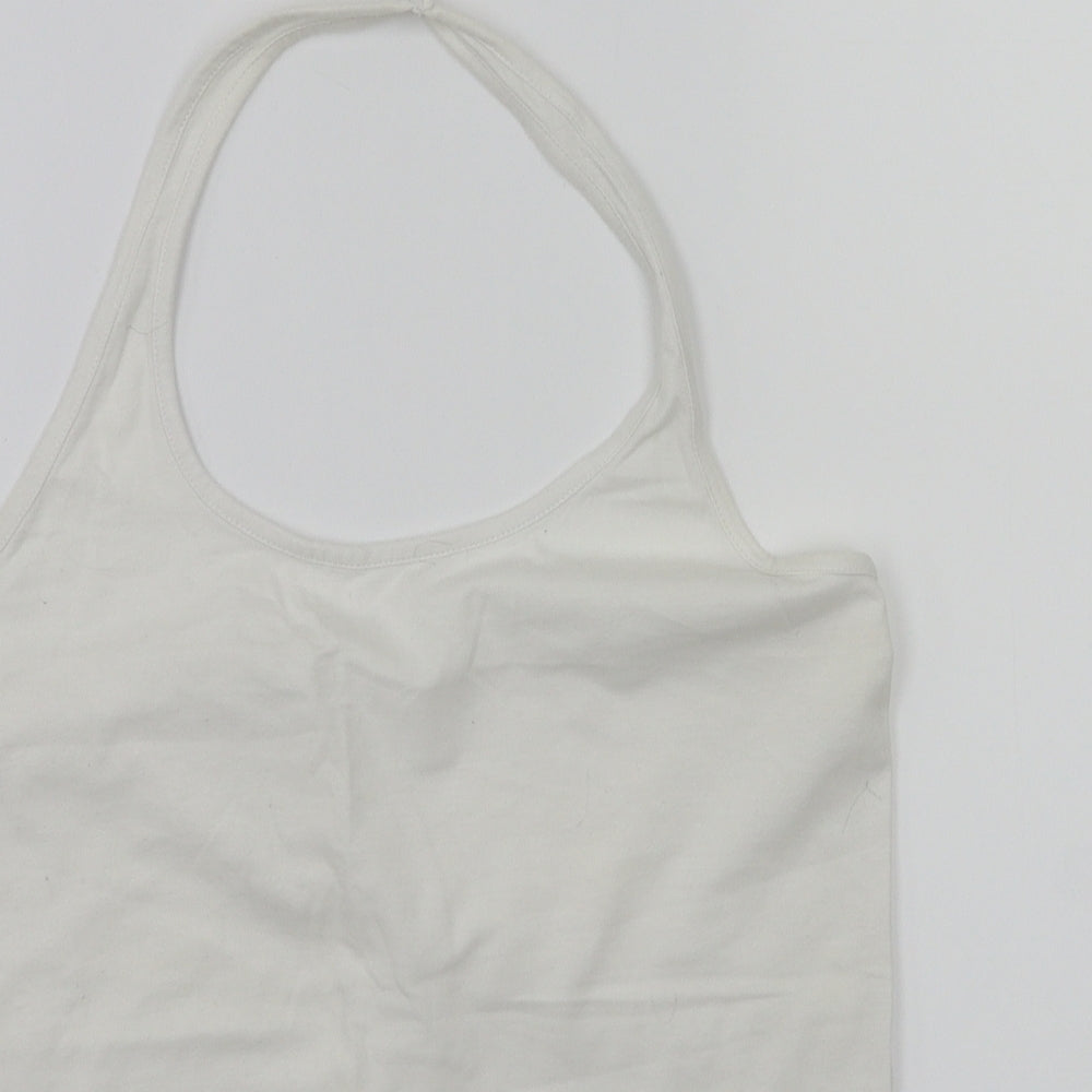 Preworn Womens White   Basic T-Shirt Size 14