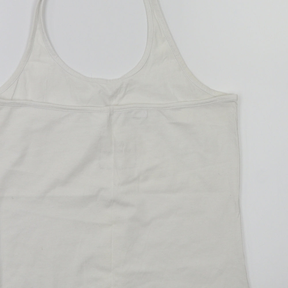 Preworn Womens White   Basic T-Shirt Size 14