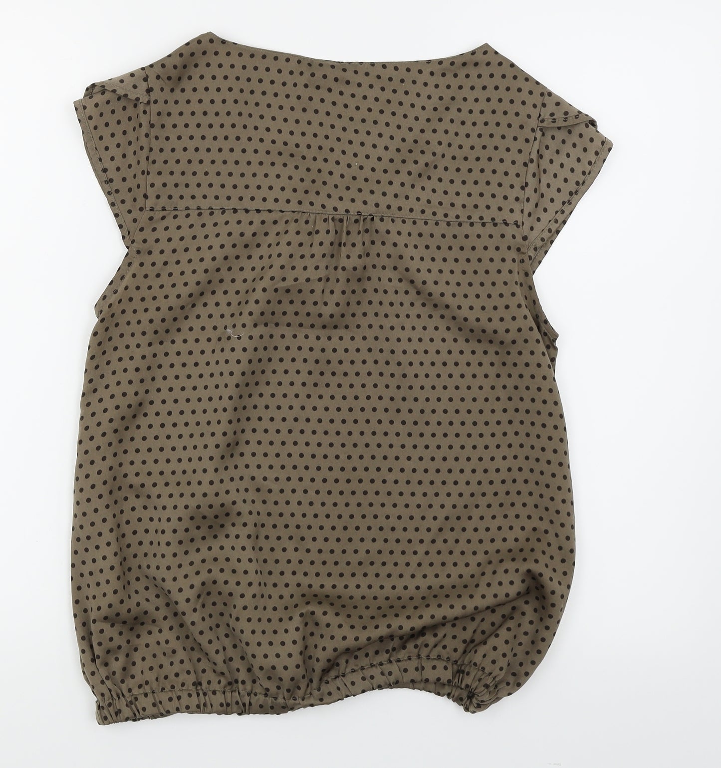 S.Y Womens Brown Polka Dot  Basic Blouse Size M