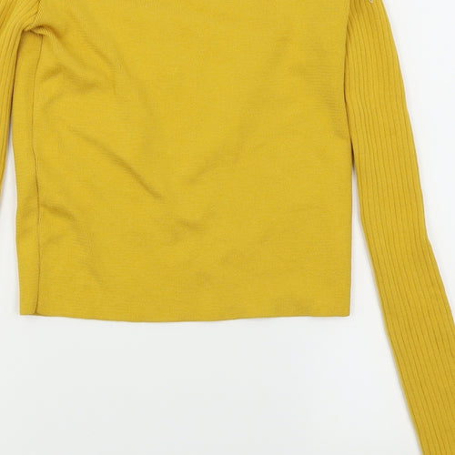 Preworn Womens Yellow   Pullover Jumper Size 10  - Cropped