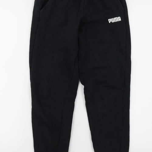 PUMA Boys Black   Jogger Trousers Size 11-12 Years - Cuffed leg