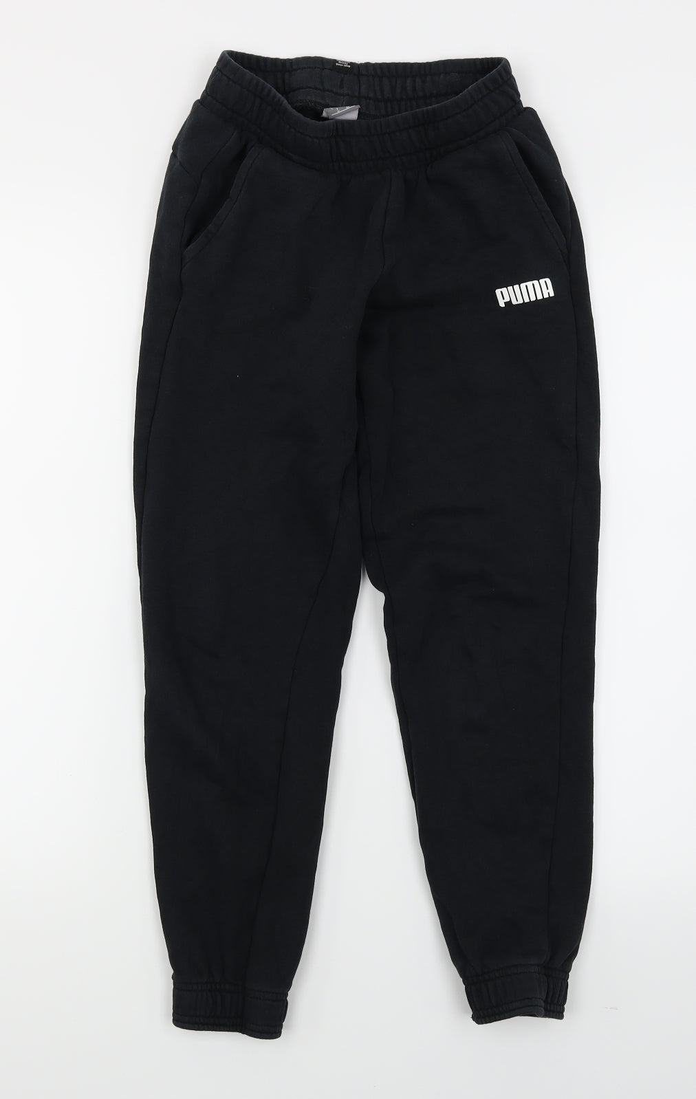 PUMA Boys Black   Jogger Trousers Size 11-12 Years - Cuffed leg