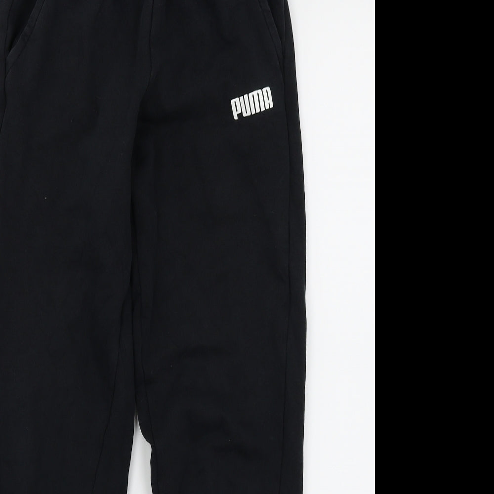 PUMA Boys Black   Jogger Trousers Size 11-12 Years - Cuffed leg