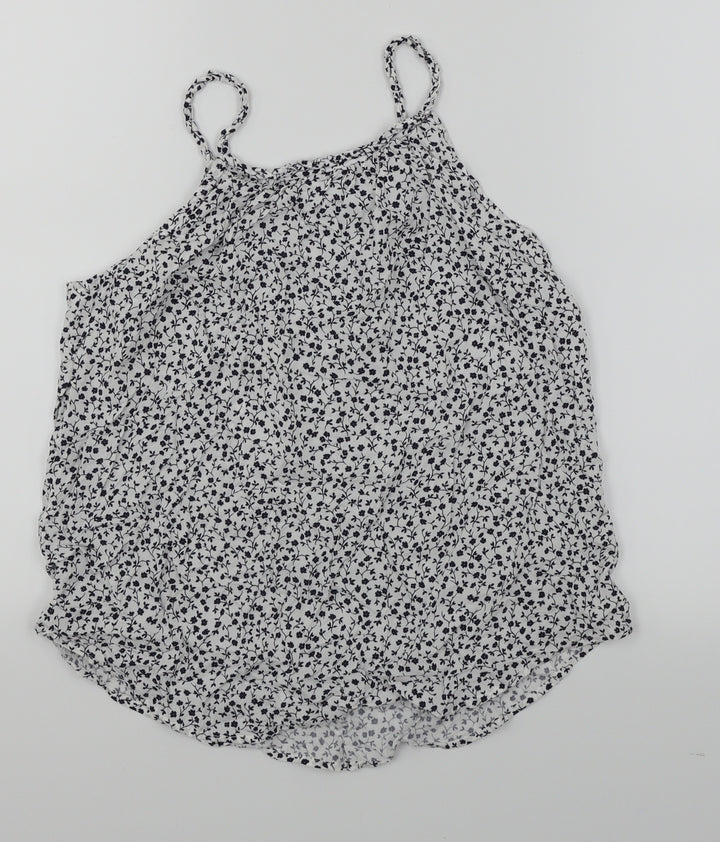 Gap Womens White Floral Camisole T-Shirt Size XS