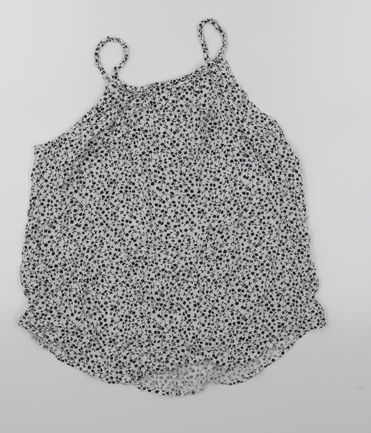 Front view of Gap women’s white floral camisole t-shirt, size XS