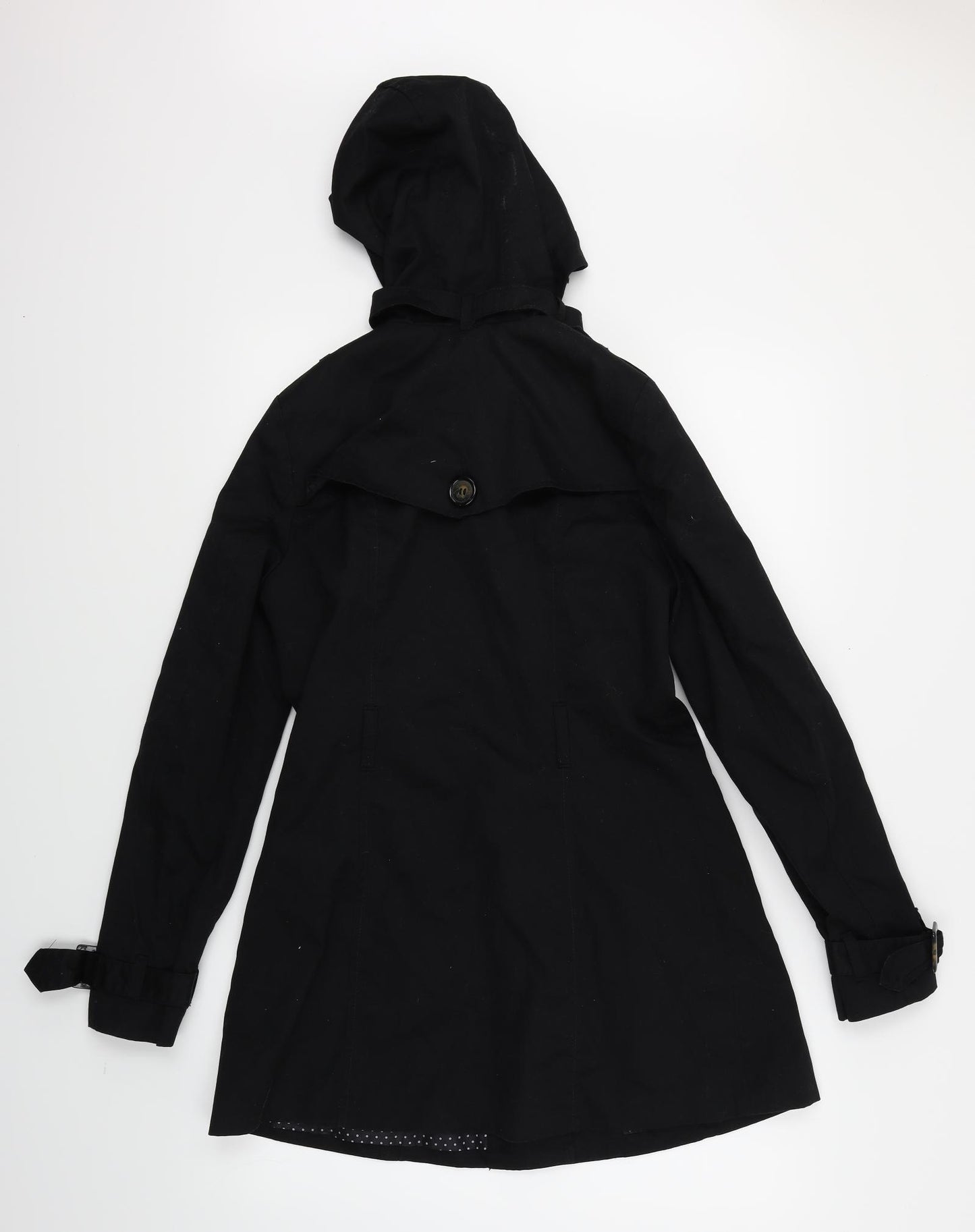 Divided Womens Black   Rain Coat Coat Size 10